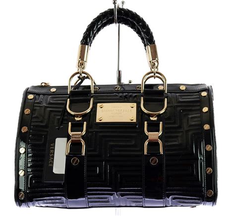 versace zipper bag|Versace black label purses.